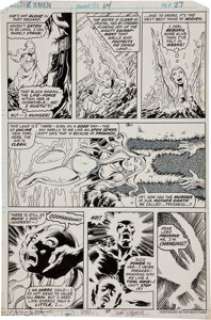 John Byrne and Terry Austin X-Men #114 page 27 Original Art (Marvel, 1978). Karl Lycos siphons off too much of - | Heritage