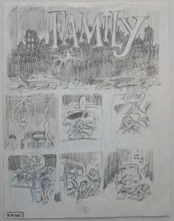 Eisner, Will | Will Eisner - Original Sketch Page (p.15/16) - alternatieve versie - A family matter - (1998) | Catawiki