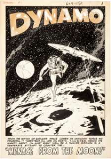 Wally Wood and Dan Adkins Dynamo #1 "Menace from the Moon" Splash Page 1 Original Art (Tower, - | Heritage