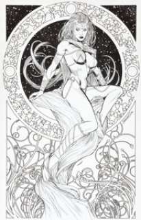 Brandon Peterson Dejah Thoris and the White Apes of Mars #3 Cover Original Art (Dynamite, 2012). This intricate -