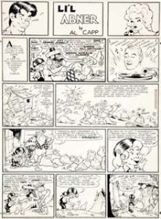Al Capp Li‘l Abner Sunday Comic Strip Original Art dated 7-3-49 (United Feature Syndicate, 1949). The polar -