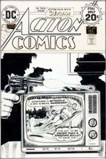 Nick Cardy Action Comics #442 Cover Original Art (DC, 1974). Can Superman stop a trigger-happy killer before his - | Heritage