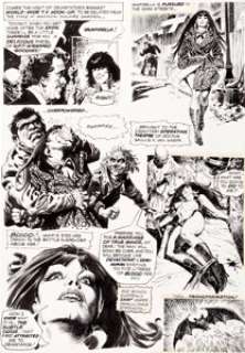 Jose Ortiz Vampirella #35 "The Blood-Gulper" Page 15 Original Art (Warren, 1974). Vampi is overpowered -