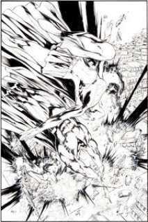 Ivan Reis and Marc Campos Superman #223 Splash Page 12 Original Art (DC, 2005). In this Infinite Crisis tie-in, -