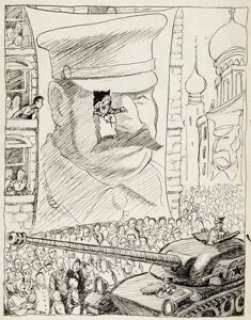 Bill Mauldin "But I Wanted To See The Parade..." Editorial Comic Strip Original Art (undated). -