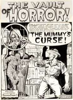 Al Feldstein War Against Crime #11 "The Mummy’s Curse" Complete 8 Page Story Original Art (EC, - | Heritage