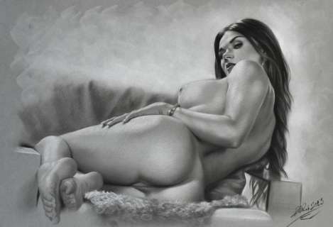 Denis Prenzel | Denis Prenzel - Original drawing - Nude - Size: 29,7 x 42 cm - Page volante - Exemplaire unique - (2023) | Catawiki