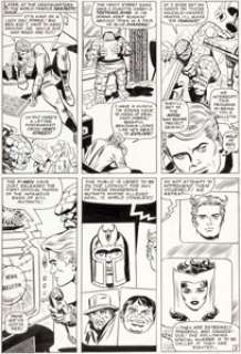 Dick Ayers and Frank Giacoia Strange Tales #128 "Quicksilver and the Scarlet Witch" Page 3 Thing -