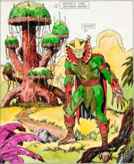 Jack Kirby and Alfredo Alcala (attributed) Rootz Concept Illustration Original Art (Ruby-Spears, c. 1980s). -