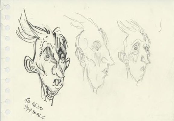 Régis Loisel | Recherche de personnage, Pierrot | Galerie 9ème Art