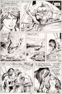 John Buscema and Steve Gan Conan the Barbarian #58 Story Page 17 Original Art (Marvel, 1976). This is the issue -