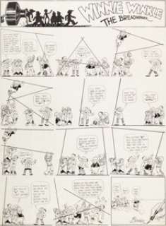 Martin Branner Winnie Winkle Sunday Comic Strip Original Art dated 3-31-29 (Chicago Tribune, 1929). The -