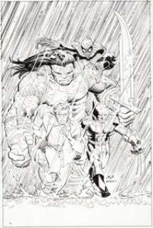 John Romita Jr. and Klaus Janson Incredible Hulk #608 Variant Cover Original Art (Marvel, 2010). This - | Heritage