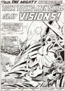 Bob Brown and Frank Bolle Avengers #113 Splash Page 1 Original Art (Marvel, 1973). Iron Man, Black Panther, -