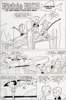 Steve Muffatti (attributed) Little Dot #8 "Something Fishy" Complete 5-Page Richie Rich Story -