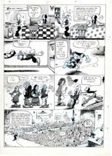 Bobby London Merton of the Movement #1 Complete 11-Page Story Original Art and Front Cover Overlay Proof -