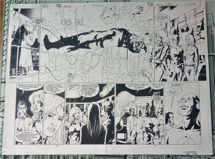 Barry Kitson Au Dessin / James Pascoe À L’encrage | Titans 22x17 - A2 - TITANS #43 - Page volante - Exemplaire unique - (2002) | Catawiki