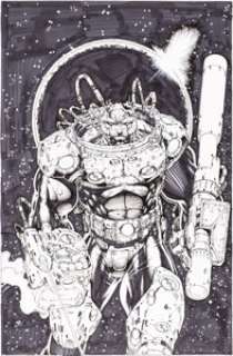 Stephen Platt Prophet #3 Cover Original Art (Image, 1995). Prophet is armed and armored for a trip to a - | Heritage