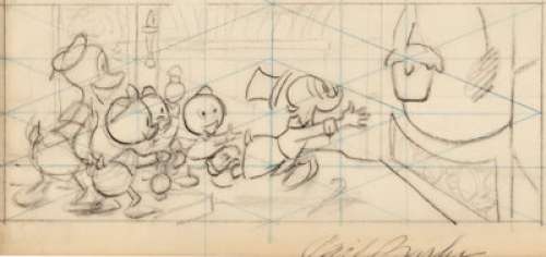 Carl Barks "Golden Fleece" Concept Sketch Art and Fine Art Serigraph #66/500 (Walt Disney, 1972-93). - | Heritage