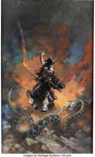 Frank Frazetta Death Dealer 6 Painting Original Art (1990)....