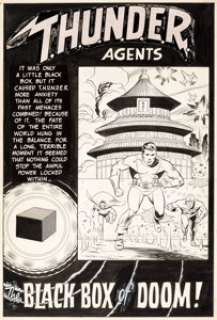 Ogden Whitney and Wally Wood T.H.U.N.D.E.R. Agents #9 "Black Box of Doom!" Splash Page 1 Dynamo, -