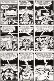Jack Kirby and Mike Thibodeaux Captain Victory and the Galactic Rangers #8 Story Page 21 Original Art (Pacific, 19...