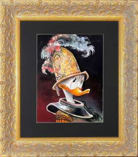 Tony Fernandez, Disney Artist - Donald Duck Inspired By Rembrandt‘s "Man with a Golden Helmet" (1648) - Original Painting - Tony Fernandez - Museum Framed - 65 x 2 x 57 cm - Original Artwork