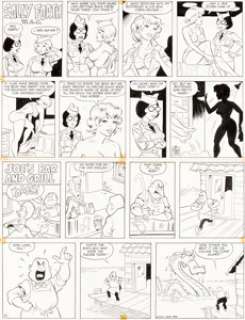  - Wally Wood Sally Forth W.A.C. First Appearance and Dom Sileo Joe‘s Bar and Grill Comic Strip Original ...