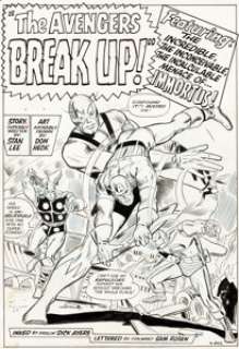 Don Heck and Dick Ayers Avengers #10 Splash Page 1 Original Art (Marvel, 1964).... | Heritage
