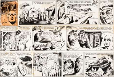 Sy Barry The Phantom Sunday Comic Strip Original Art dated 10-6-63 (King Features Syndicate, 1963)....