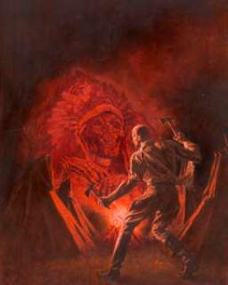 James Bama Doc Savage #25 "The Devil‘s Playground" Paperback Novel Cover Painting Original Art (Bantam, 1968)....