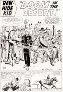 Jack Kirby and Dick Ayers Rawhide Kid #28 Story Page 1 Original Art (Marvel, 1962)....