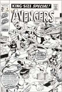 Sal Buscema Avengers Annual #4 Cover Masters of Evil Original Art (Marvel, 1971).... | Heritage