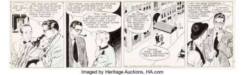 Alex Raymond Rip Kirby #3 Daily Comic Strip Original Art dated 3-6-46 (King Features Syndicate, 1946). -