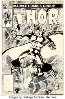 Bob Layton Thor #334 Cover Original Art (Marvel, 1983). Dr. Donald Blake transforms into the mighty Thor - | Heritage