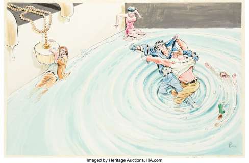 Will Eisner The Spirit Magazine #36 Couverture Originale (Kitchen Sink Press, 1982).... | Heritage