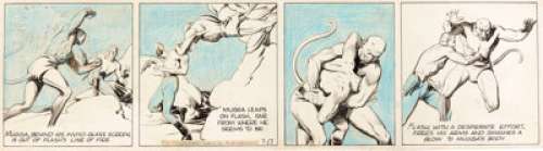 Austin Briggs Flash Gordon Daily Comic Strip Original Art dated 7-17-40 (King Features Syndicate, 1940)....