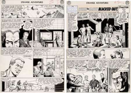 Murphy Anderson Strange Adventures #144 Atomic Knights Story Pages 3 and 10 Original Art Group of 2 (DC, 1962).... (Total: 2 Original Art)