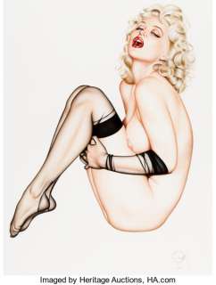 Olivia (Olivia De Berardinis) - "Sugar Puss" Pin-Up Painting Original Art (1991). Olivia is a -