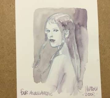 Nizzoli | Nizzoli, Marco - Dessin original dédicacé - Femme - (2022) | Catawiki