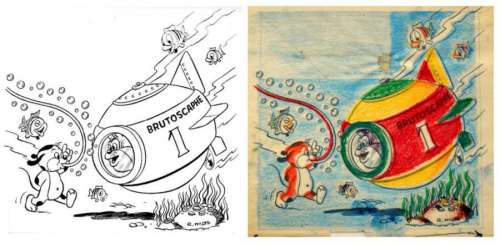 Mas, Roger | PIFOU Couverture originale à l’encre de chine pour Pifou poche | Cornette de St Cyr