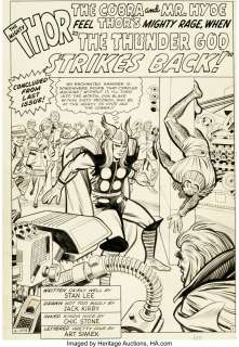 Jack Kirby And Chic Stone | Journey Into Mystery #106 Splash Page 1 Thor Original Art (Marvel, 1964).... | Heritage