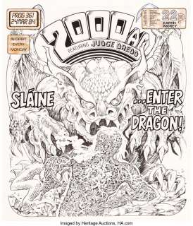 Gibson, Ian - Ian Gibson 2000 AD Prog #361 Cover Original Art (IPC, 1984)....