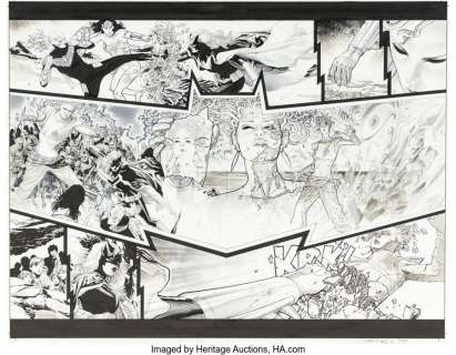 Williams, J. H. - J.H. Williams III Batwoman Vol 2 #17 Double Page Slash 10 and 11 Original Art (DC, 2013). ...