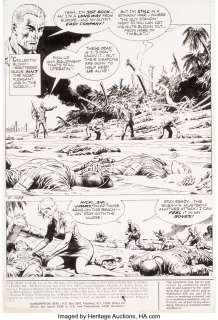 Heath, Russ | Russ Heath Our Army at War #260 Complete 14-Page Story "Hell’s Island" Sgt. Rock Original Art (DC, 1972)... (Total: 14 Original Art) | Heritage