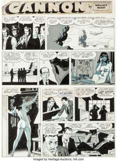Wood, Wally | Wally Wood Cannon Comic Strip #C100 Original Art (Wood and Richter, 1973).... (Total: 2 Original Art) | Heritage