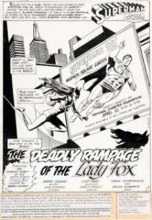 Swan, Curt - Curt Swan and Frank Chiaramonte Action Comics #521 Splash Page 1 Vixen First Appearance Original Art (DC, 1981)....