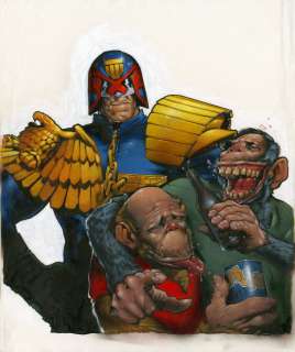 Trevor Hairsine - judge dredd megazine vol. 3 issue 47 cover - judge dredd - trevor hairsine