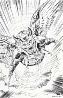 Ben Dewey Mighty Morphin‘ Power Rangers #7 Unlocked Villain Variant Cover Original Art (Boom! Studio, 2016)....
