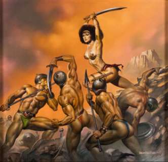Boris Vallejo | Boris Vallejo’s Mythology Calendar 1989 "Anath Slays the Warriors" Painting Original Art (Workman Pu... | Heritage